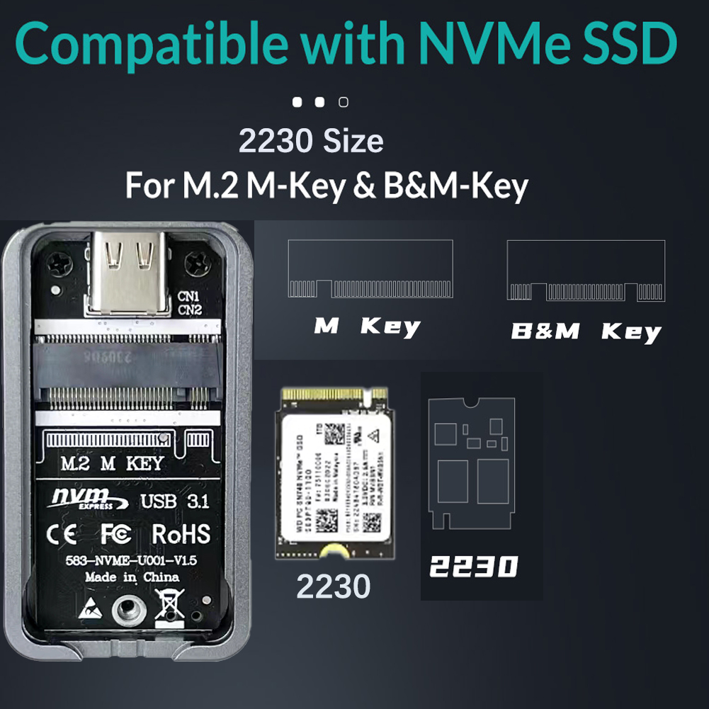 2230 2242 M.2 NVMe Case Enclos - M2 2242 Nvme Ssd 2Tb Pcie 4.0 recension och pris