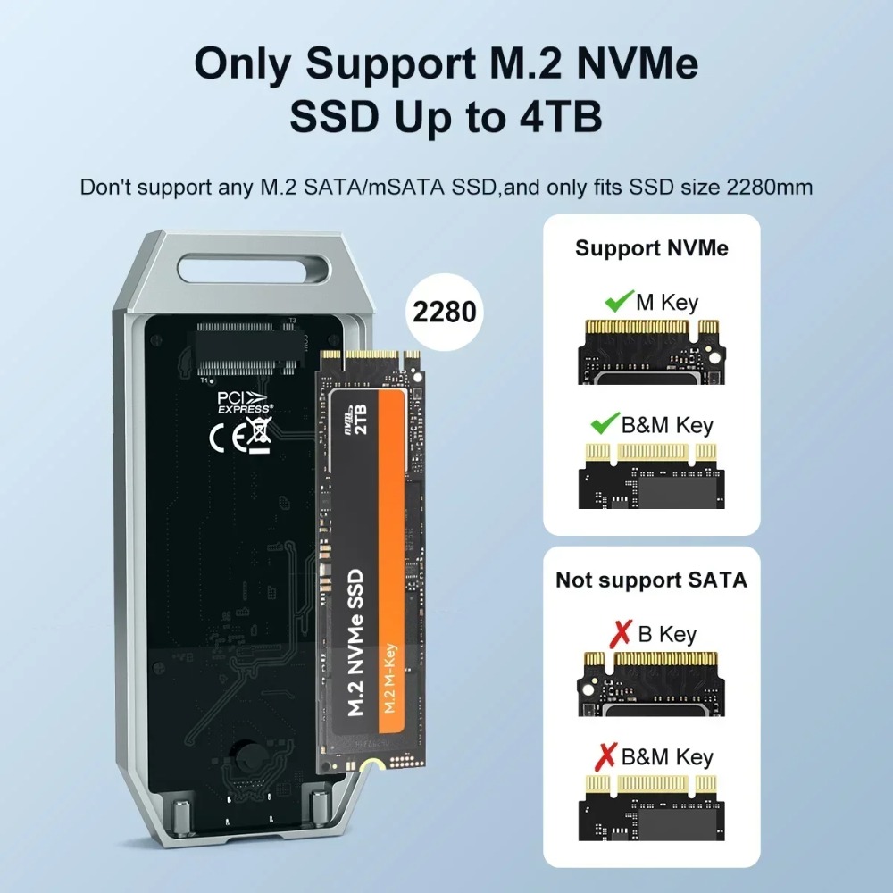 MAIWO USB4 NVMe M.2 SSD Enclos - Usb4 40Gbps External Ssd 8Tb recension och pris