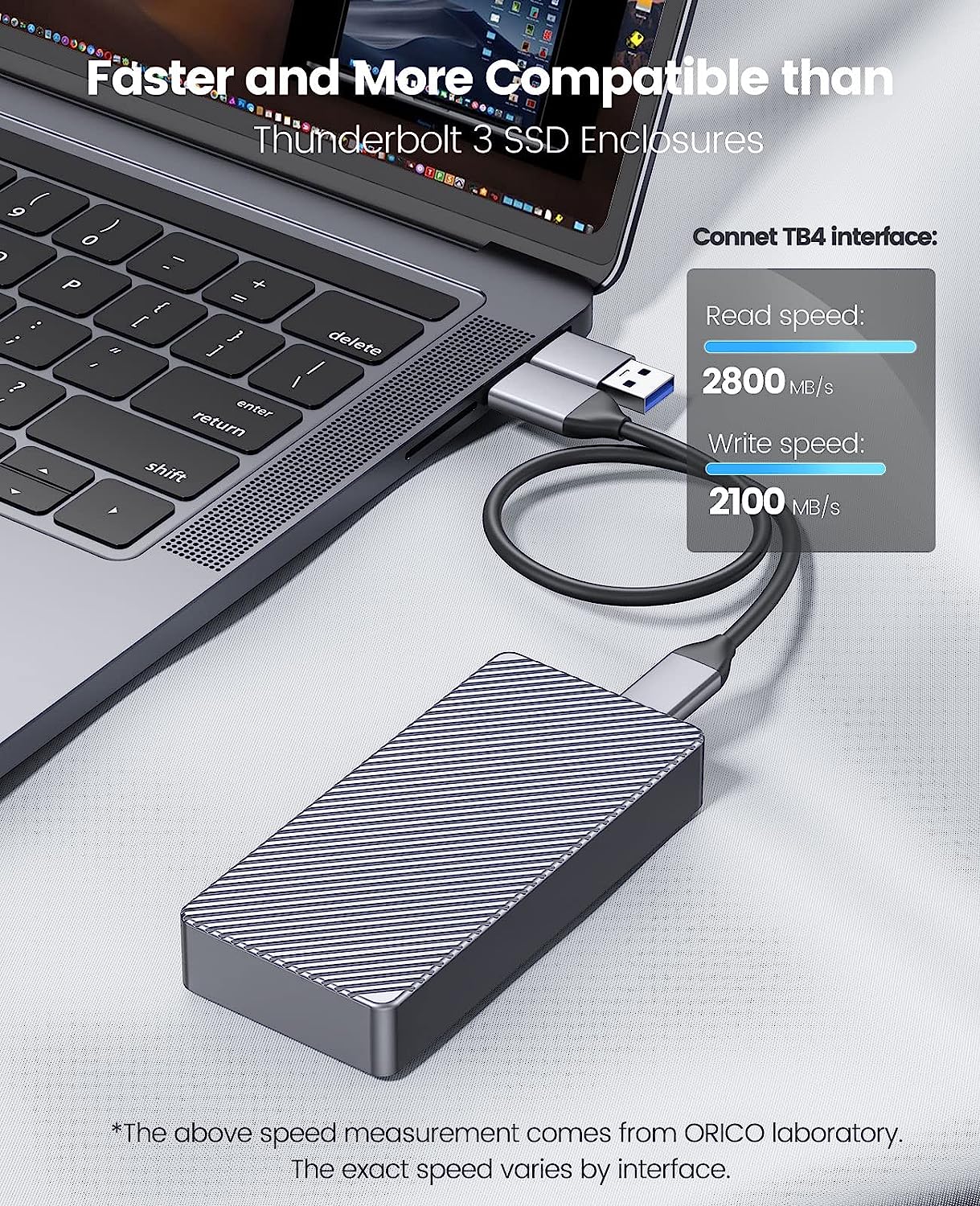 ORICO 40Gbps M.2 NVMe SSD Encl - Thunderbolt 4 External Ssd 4Tb recension och pris