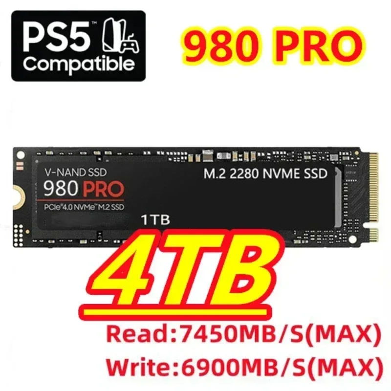 Original 980 PRO M.2 2280 NVMe - Pcie 4.0 4Tb 2280 Ssd 7450Mbps recension och pris