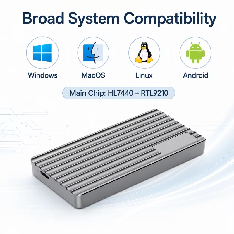 Aluminum M.2 NVMe SSD Enclosur - Usb4 40Gbps External Ssd 8Tb recension och pris