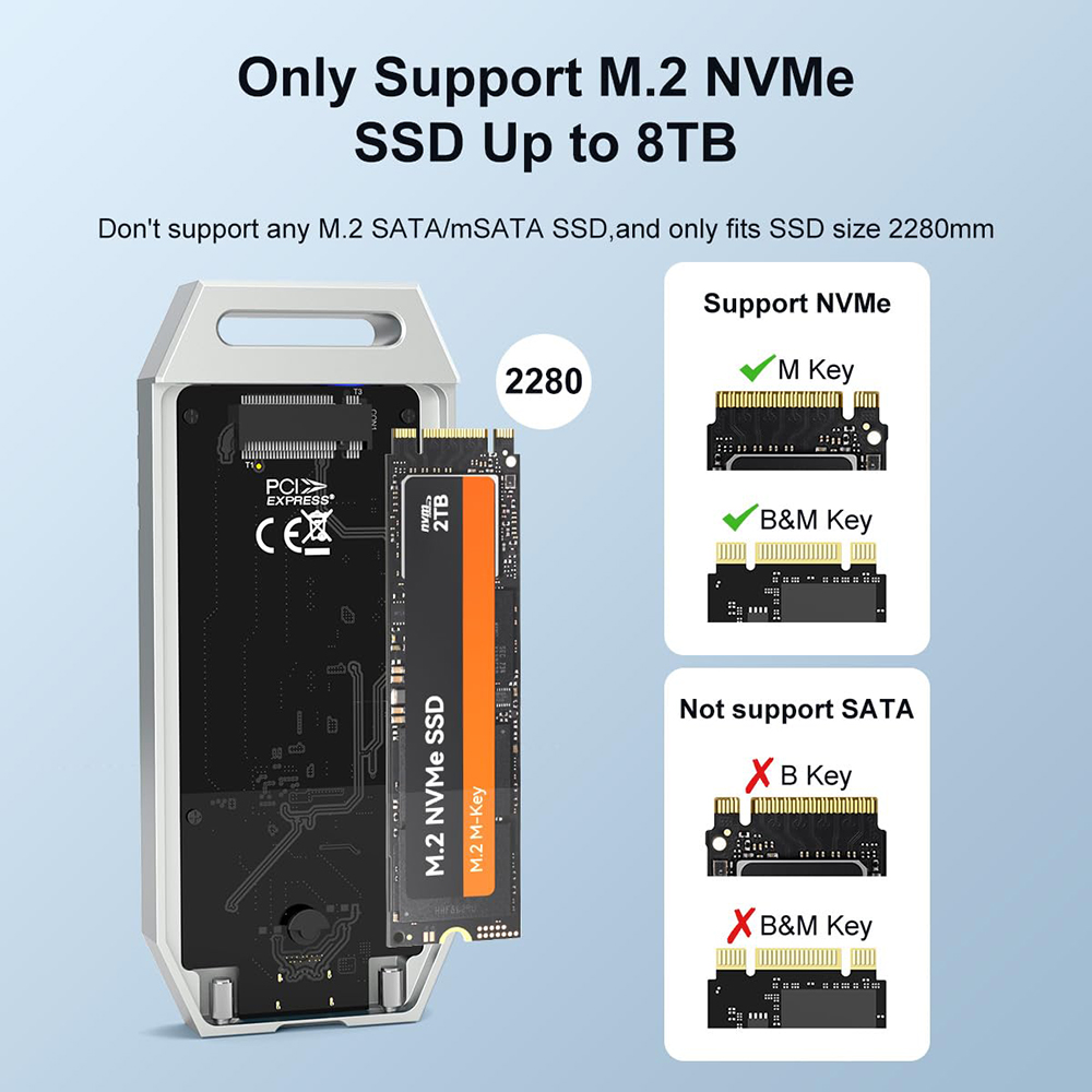 MAIWO 40Gbps NVMe M.2 SSD Encl - 8Tb M2 Nvme Ssd recension och pris